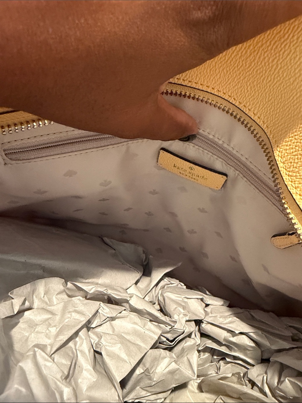 kate spade lemon yellow leather tote - Picture 11 of 15